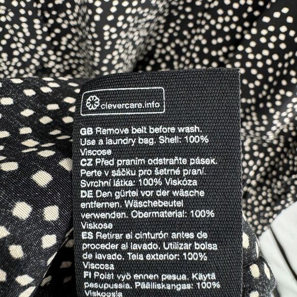 & OTHER STORIES Black Tan Speckled Button Down Long Sleeve Shirt Dress Size 8 - Picture 9 of 9